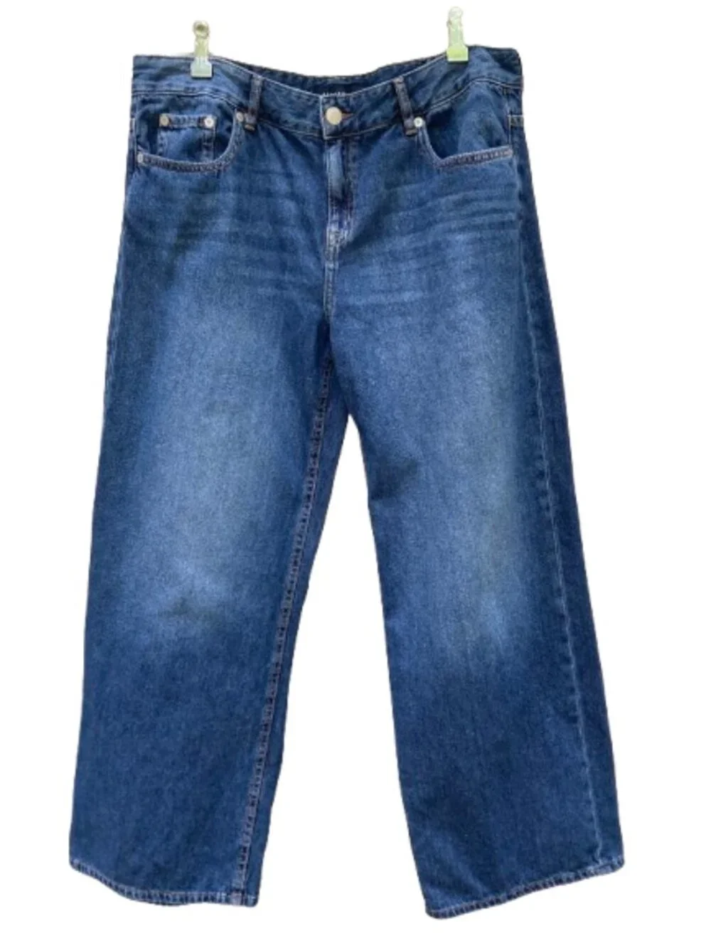 Aeropostale Aero Baggy Wide Leg Jeans High Rise Med. Blue Skater EUC,  sz. 12S